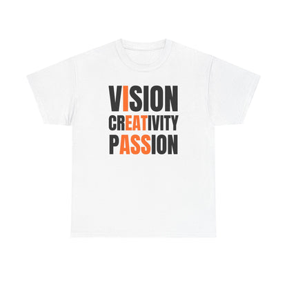 Vision Creativity Passion Unisex Heavy Cotton Tee