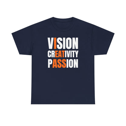 Vision Creativity Passion Unisex Heavy Cotton Tee