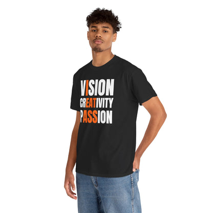 Vision Creativity Passion Unisex Heavy Cotton Tee
