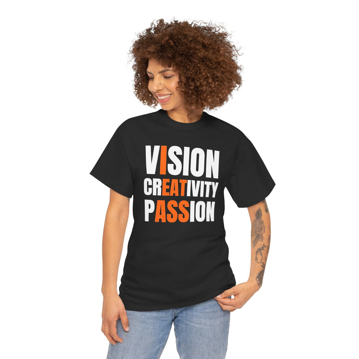 Vision Creativity Passion Unisex Heavy Cotton Tee