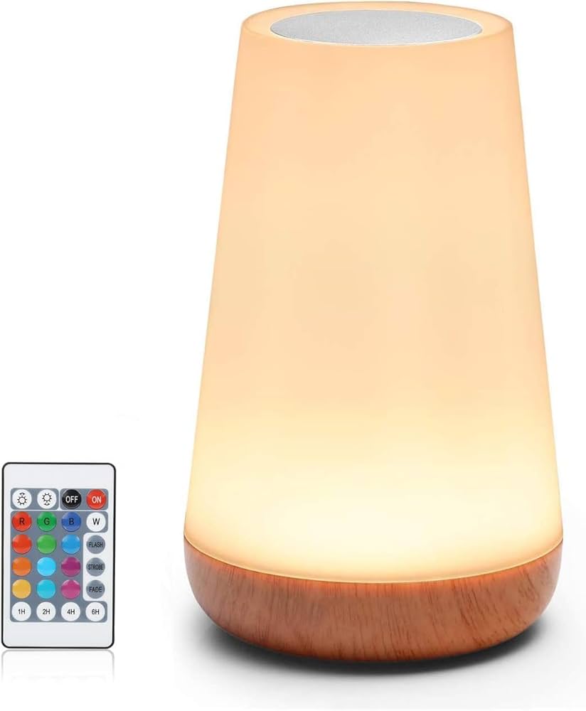 13-Color RGB Night Light with Remote, Touch & USB Rechargeable