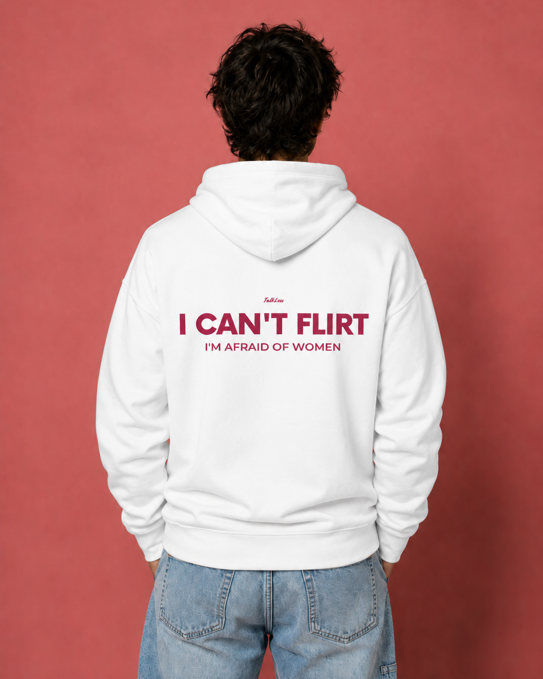 I CAN'T FLIRT HOODIE (WHITE)