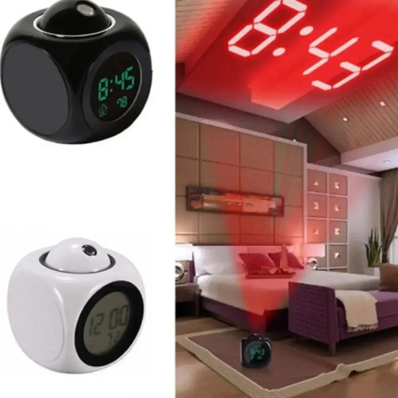 Projection Clock with Ceiling Display