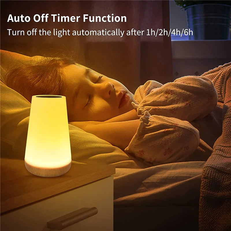 13-Color RGB Night Light with Remote, Touch & USB Rechargeable