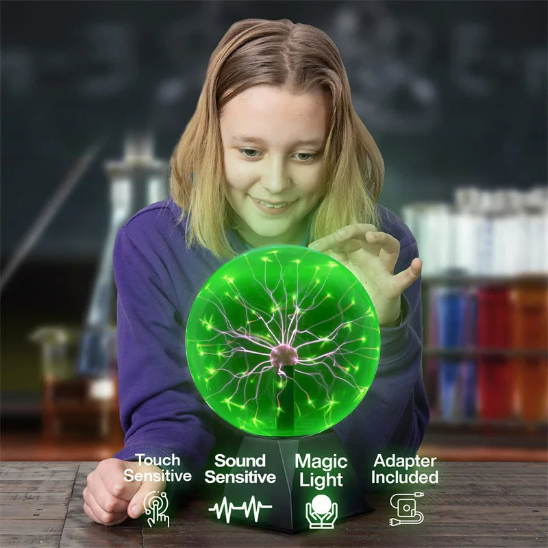 3-Inch Magic Glass Plasma Ball USB Touch Lamp