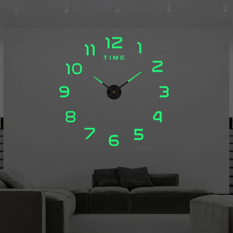 3D DIY Metal & Acrylic Wall Clock 130cm