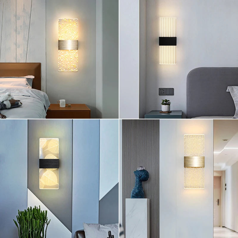 6W Modern LED Acrylic Wall Lamp for Home Decor, AC85-265V