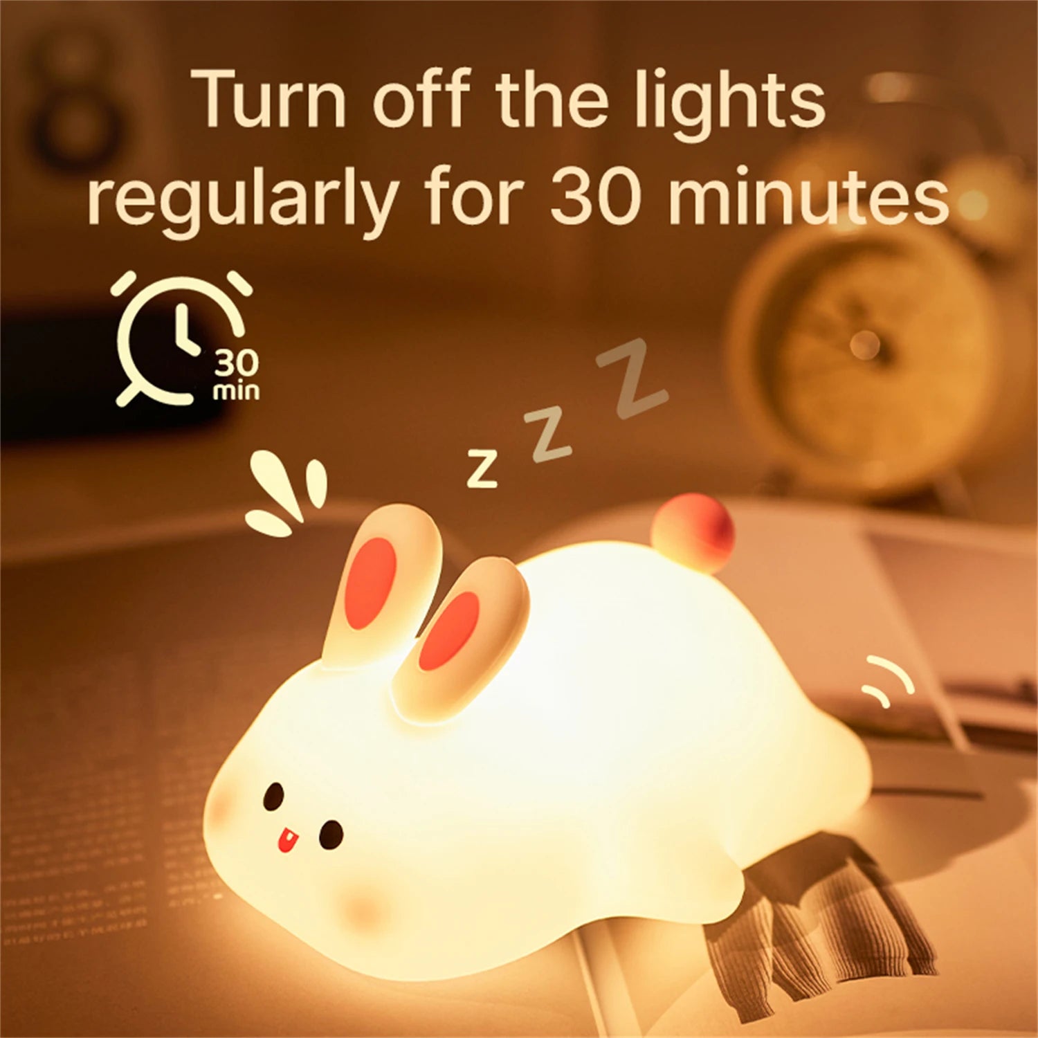 Cute Axolotl Silicone Night Light with Touch Control for Kids