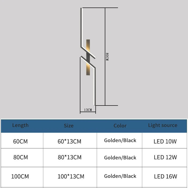 Modern Strip LED Wall Light for Bedroom & Living Room Decor