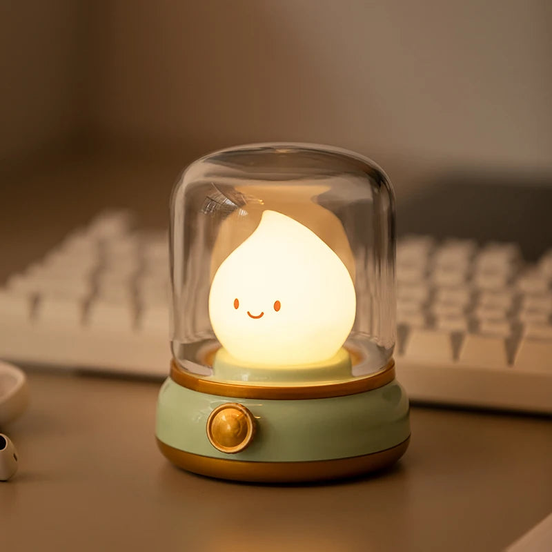 Mini Cute LED Night Lamp, USB Rechargeable for Home & Hotel