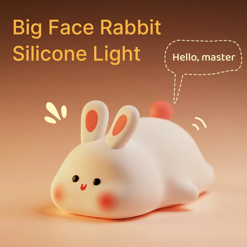 Cute Animal LED Night Light (Panda/Rabbit) with USB Charging