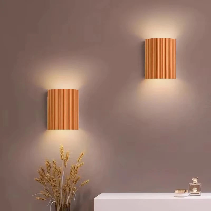 Modern LED Wall Lamp Minimalist Macaron Resin Sconces Entryway Aisle Living Rooms Bedrooms Bedside Study Illumination Luminaire