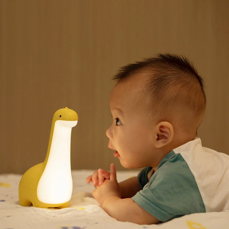 Cute Dinosaur Night Light with USB Charging & Timer for Kids