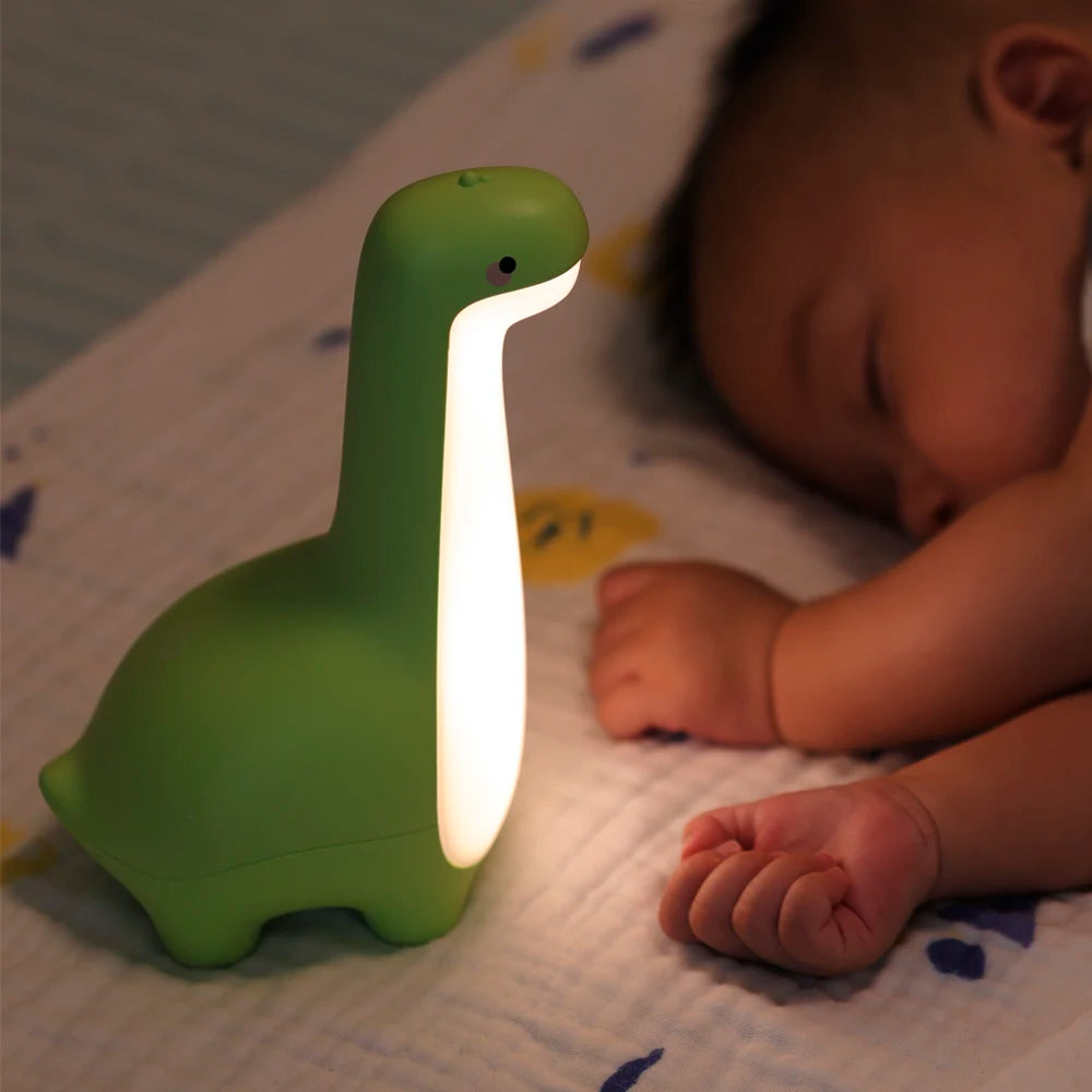 Cute Dinosaur Night Light with USB Charging & Timer for Kids