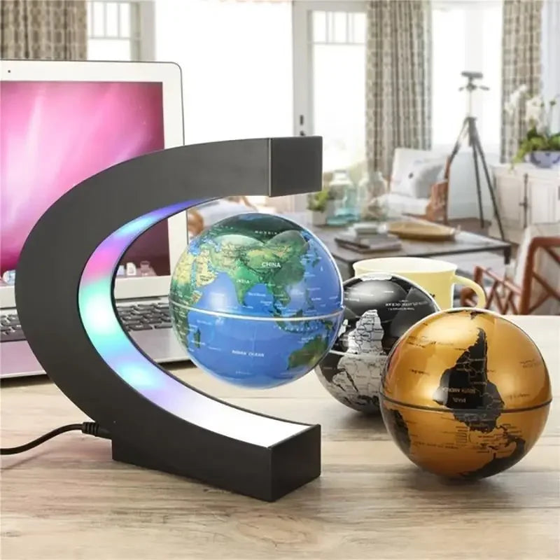 Magnetic Floating Globe LED Lamp with World Map