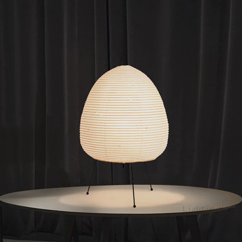 Japanese Akari Wabi-sabi Rice Paper Table Lamp