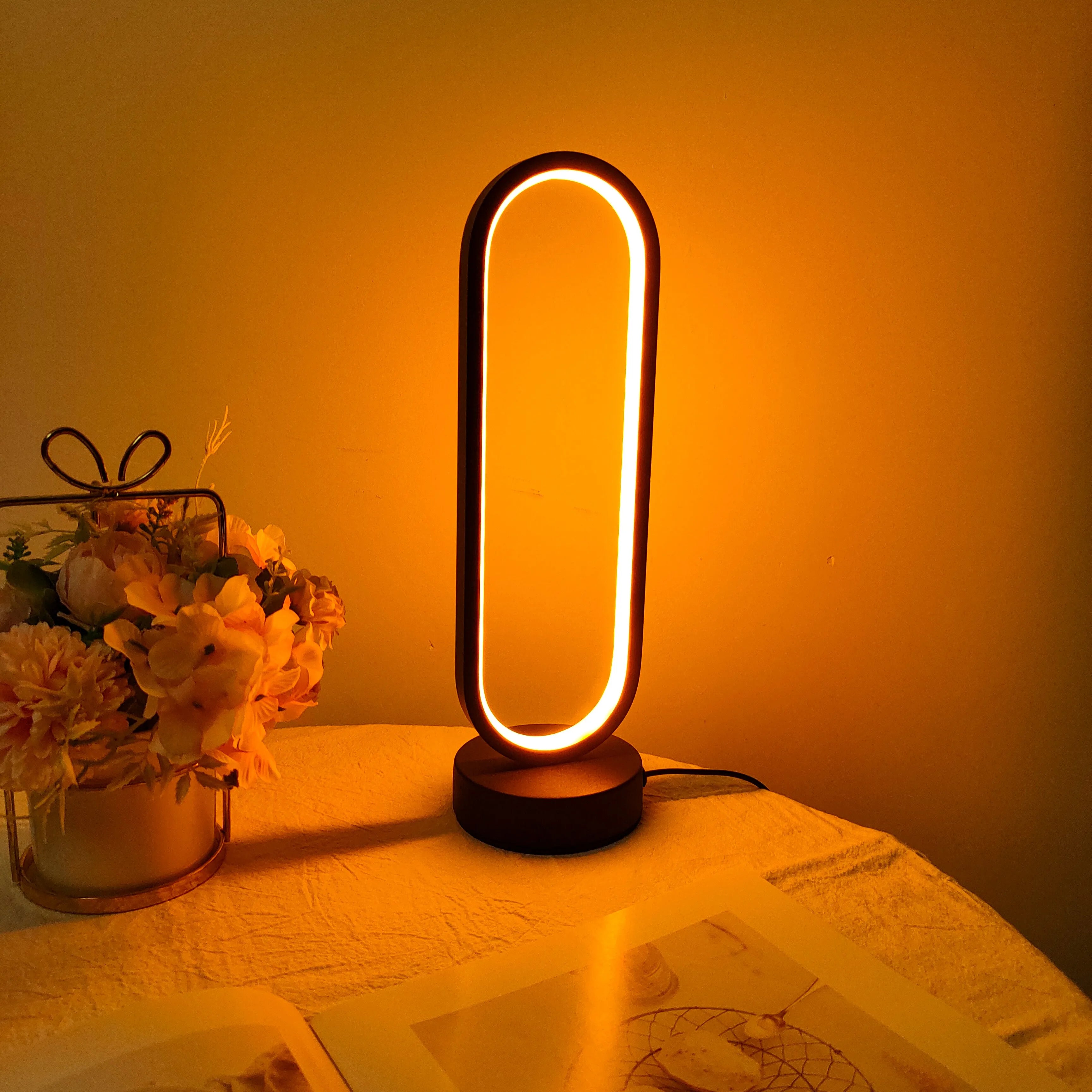 LED Ring Lamp with Three-Color Dimming