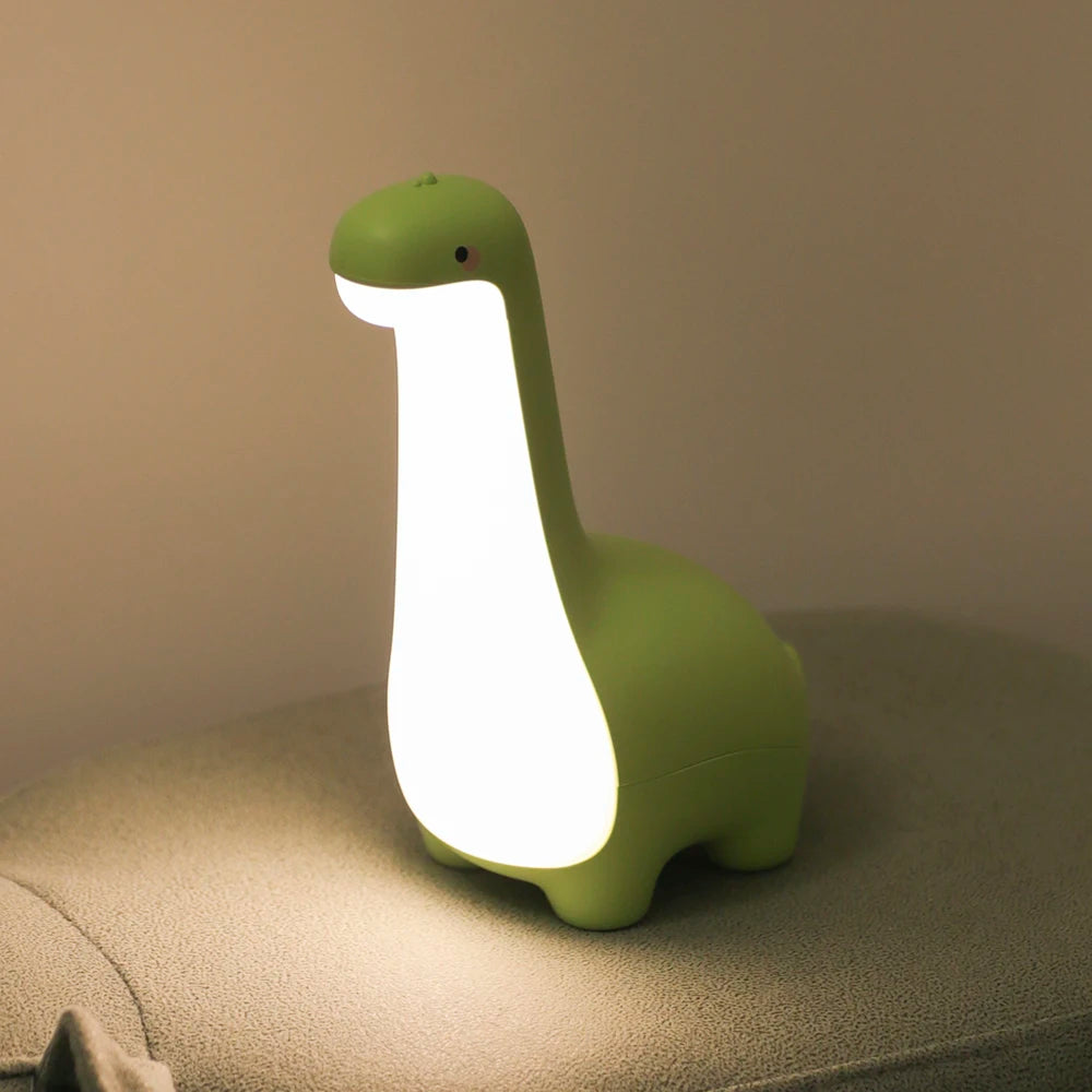 Cute Dinosaur Night Light with USB Charging & Timer for Kids