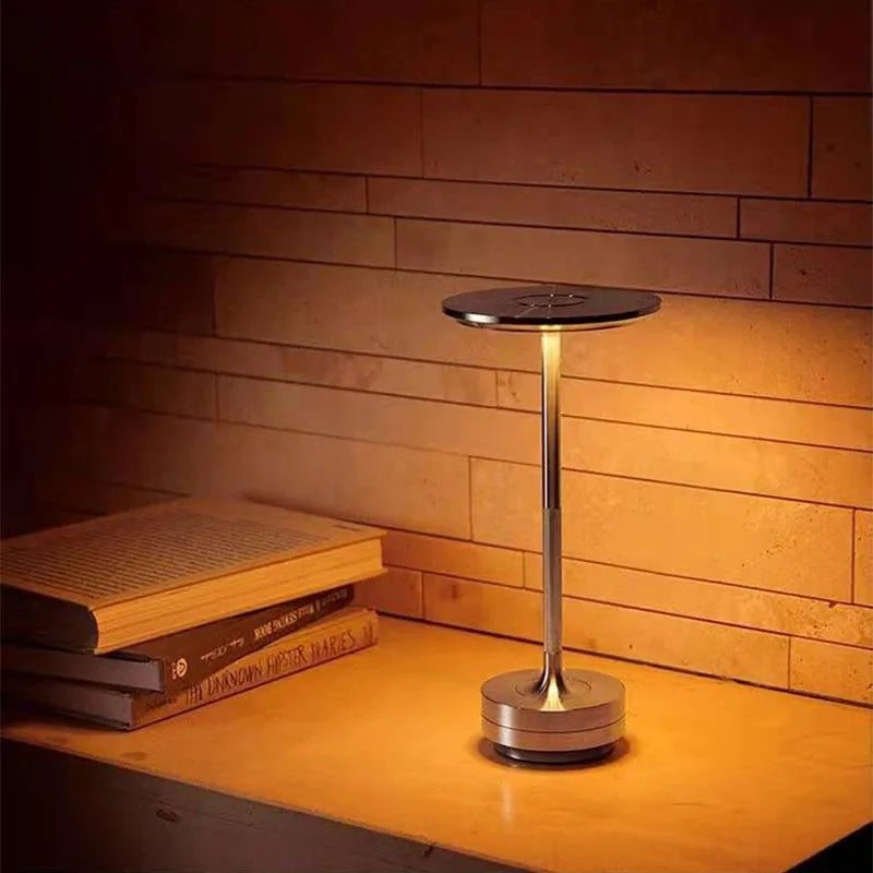 LED Industrial Style Desk Lamp with Touch Dimming & USB Charging