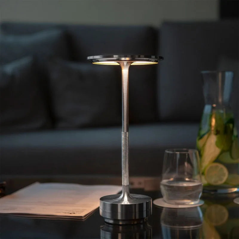 LED Industrial Style Desk Lamp with Touch Dimming & USB Charging