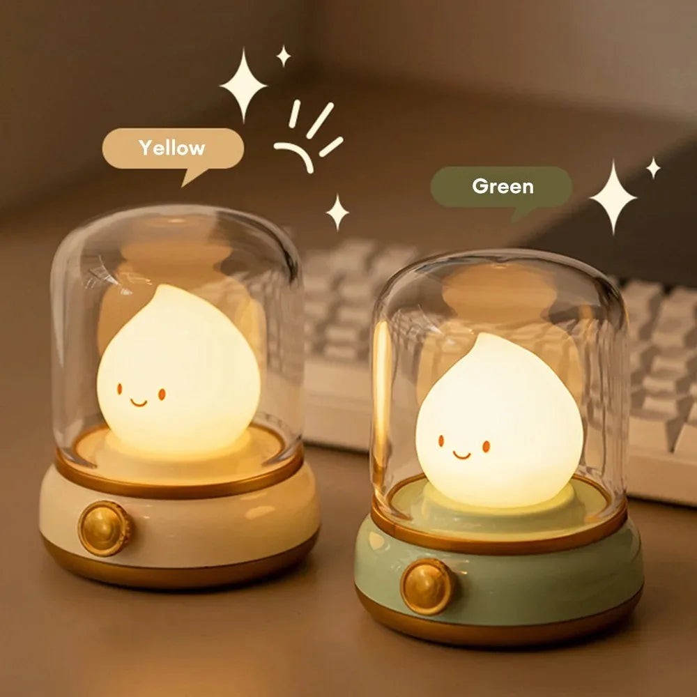 Mini Cute LED Night Lamp, USB Rechargeable for Home & Hotel