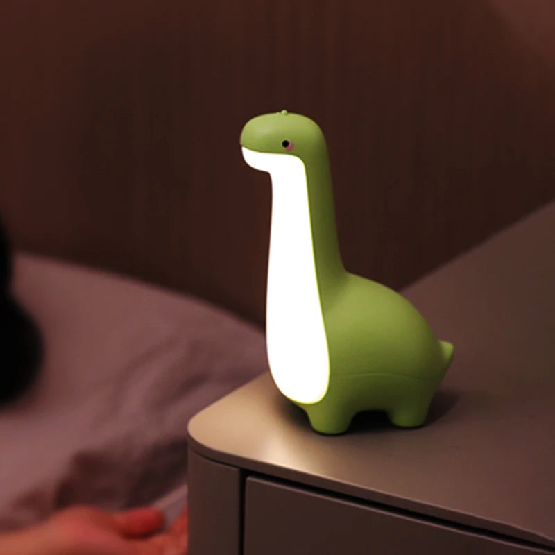 Cute Dinosaur Night Light with USB Charging & Timer for Kids