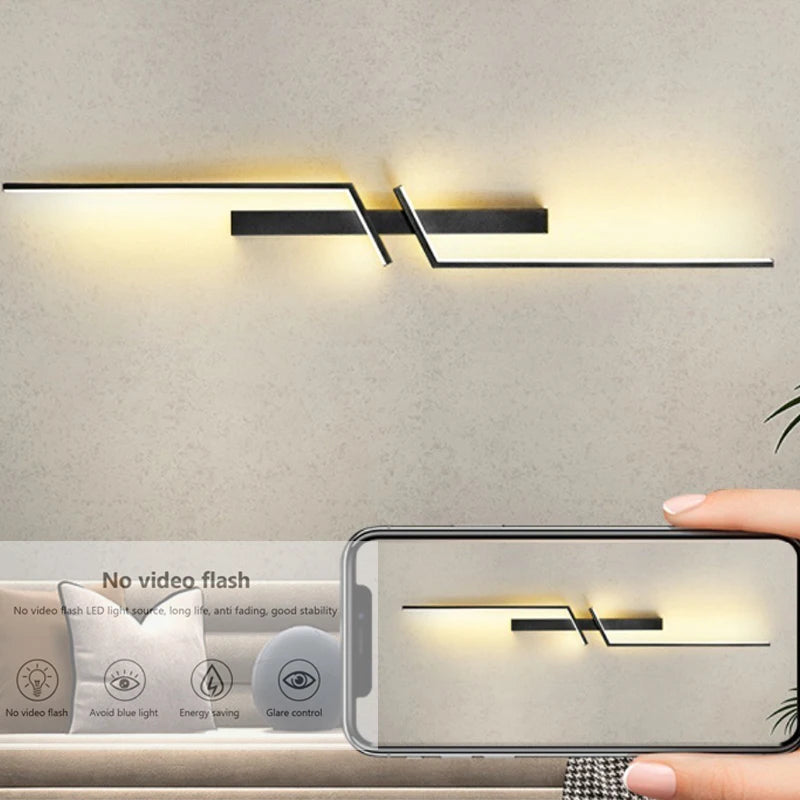 Modern Strip LED Wall Light for Bedroom & Living Room Decor