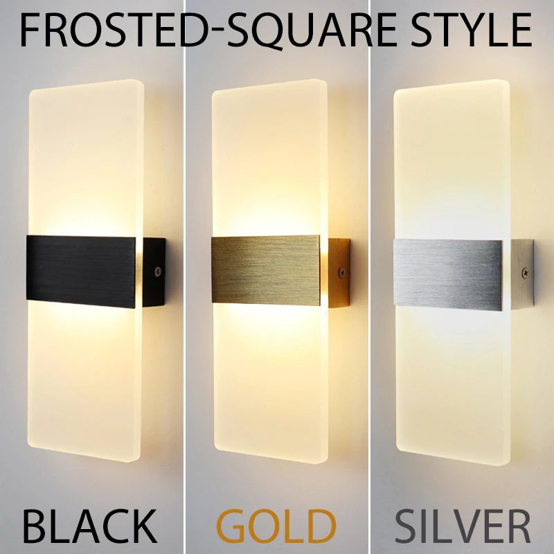 6W Modern LED Acrylic Wall Lamp for Home Decor, AC85-265V