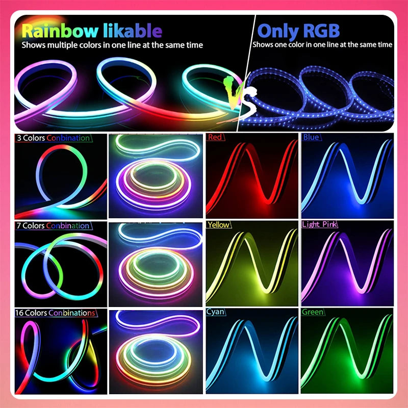 TUYA Neon LED Strip 12-24V with Music Sync & Dreamcolor