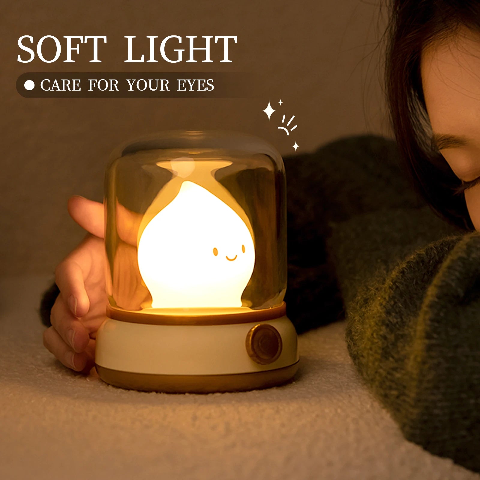 Mini Cute LED Night Lamp, USB Rechargeable for Home & Hotel