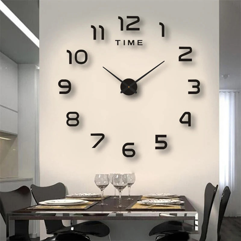 3D DIY Metal & Acrylic Wall Clock 130cm