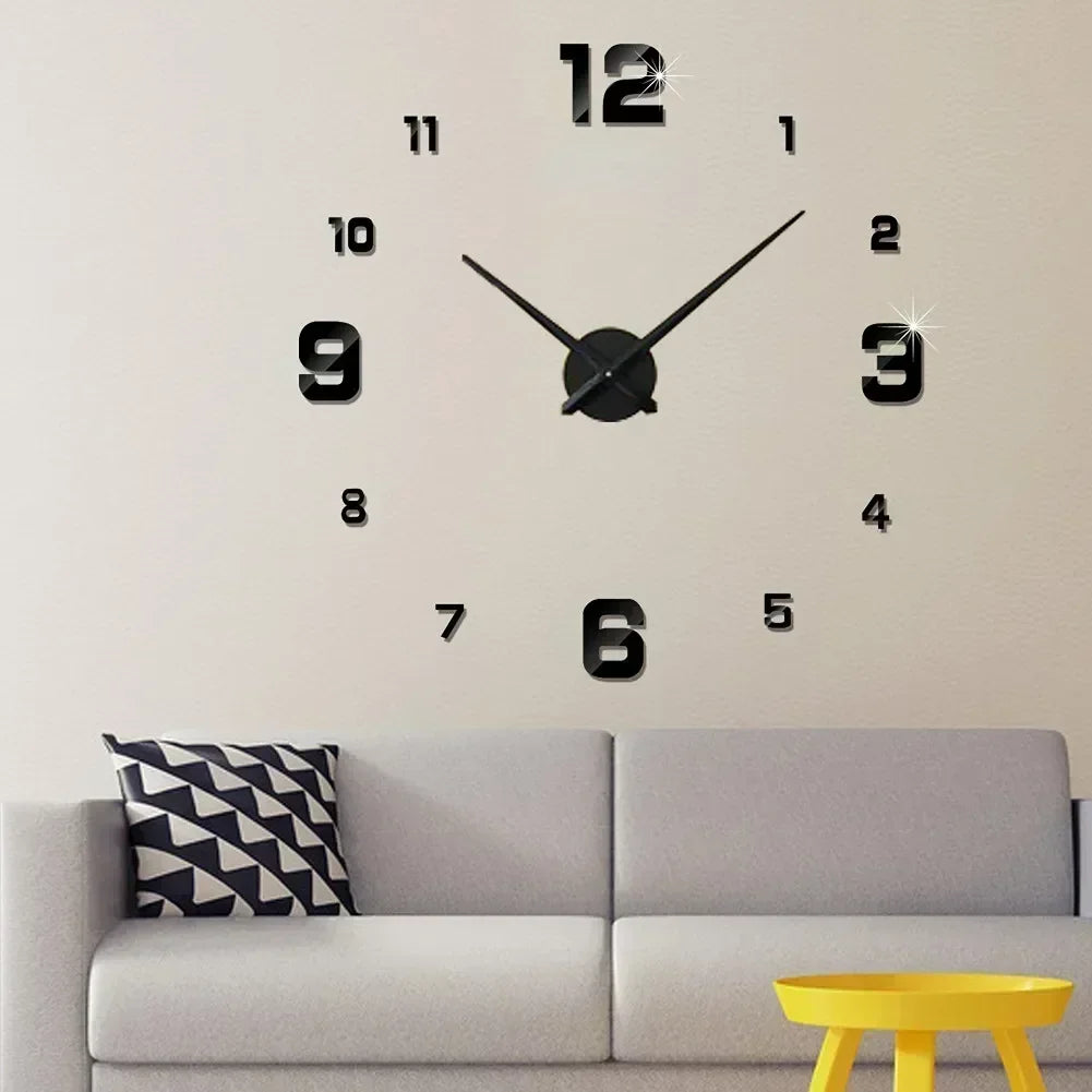 Large Acrylic Digital Wall Clock for Living Room & Bedroom