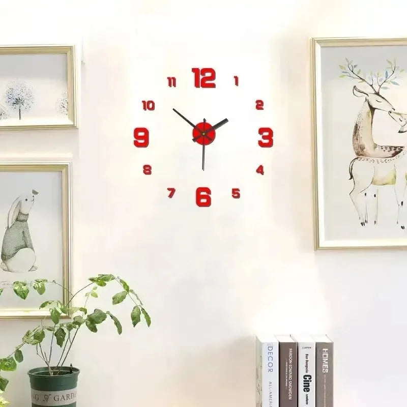 Large Acrylic Digital Wall Clock for Living Room & Bedroom