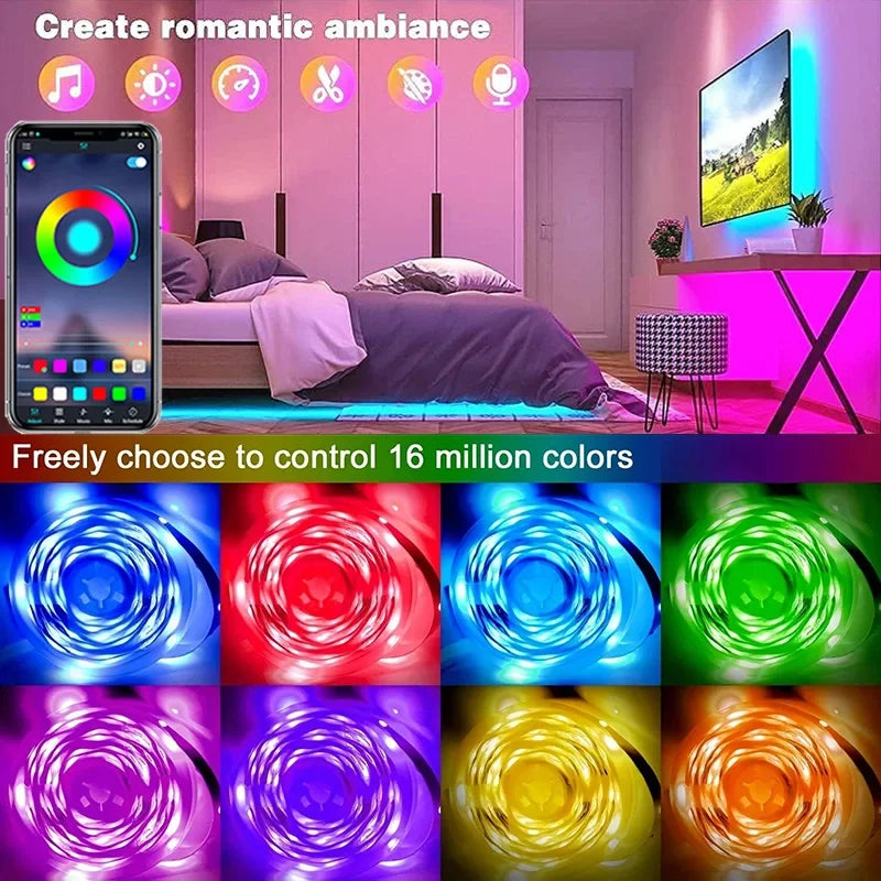 USB LED Strip Lights with APP Control & Color Changing