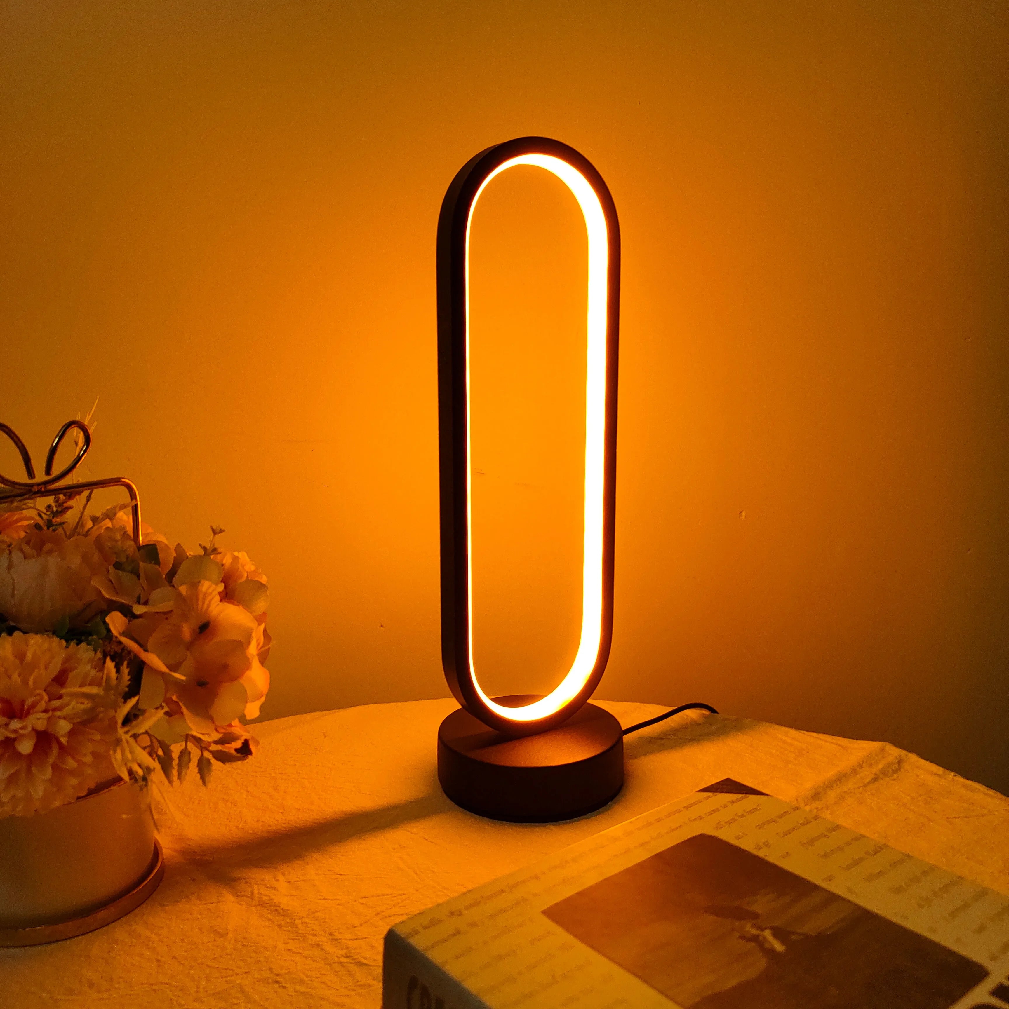 LED Ring Lamp with Three-Color Dimming