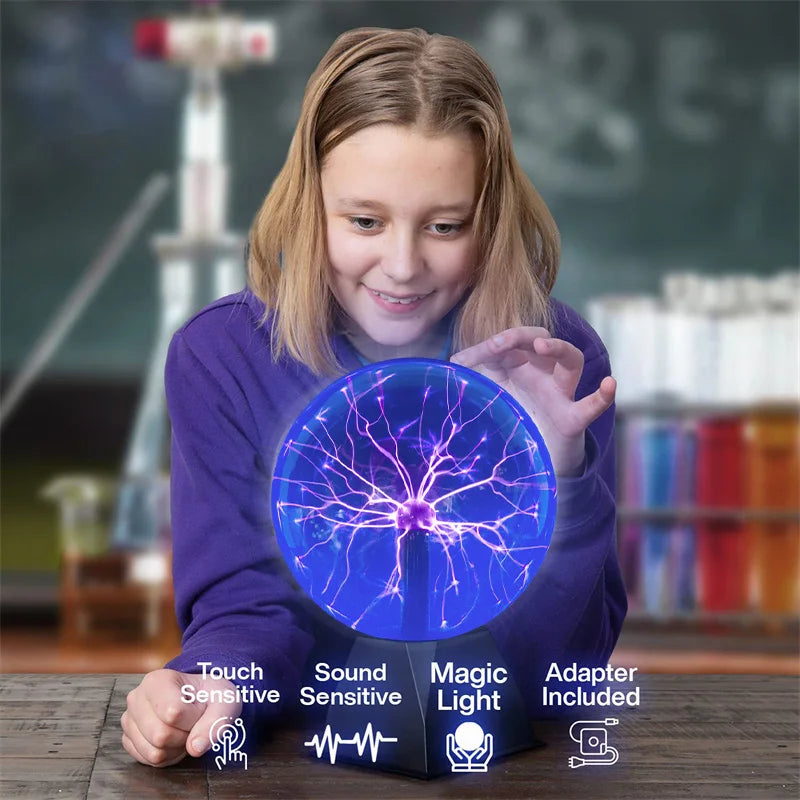 3-Inch Magic Glass Plasma Ball USB Touch Lamp