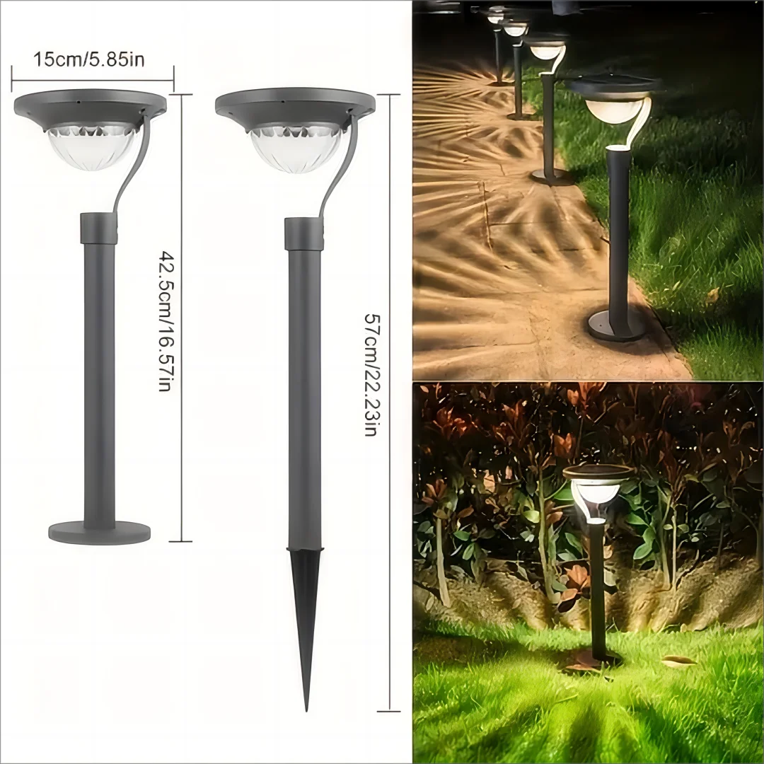 Solar Energy Saving LED Lawn Lamp for Garden & Courtyard