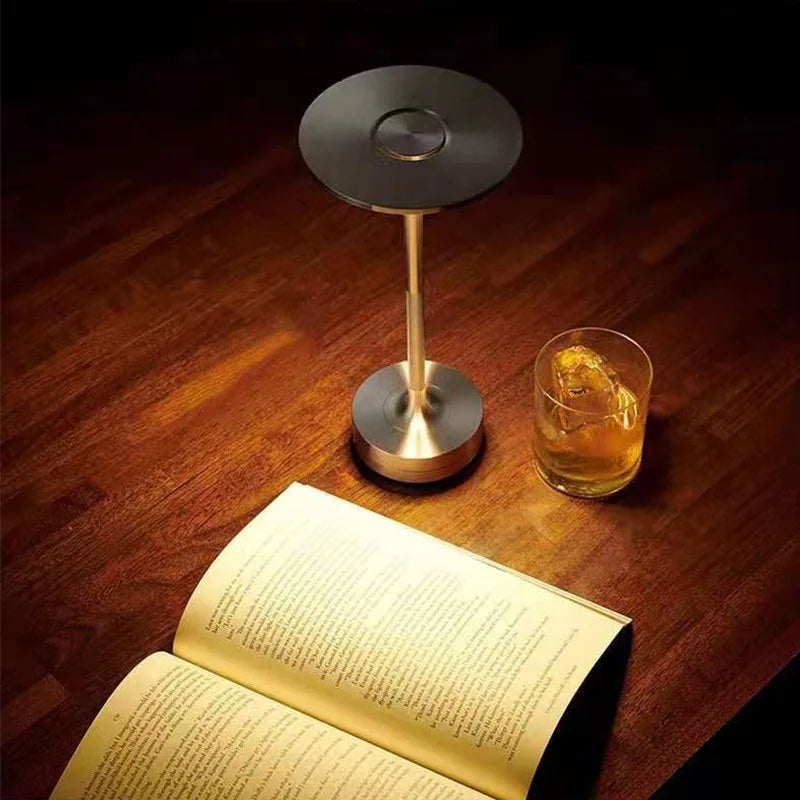 LED Industrial Style Desk Lamp with Touch Dimming & USB Charging