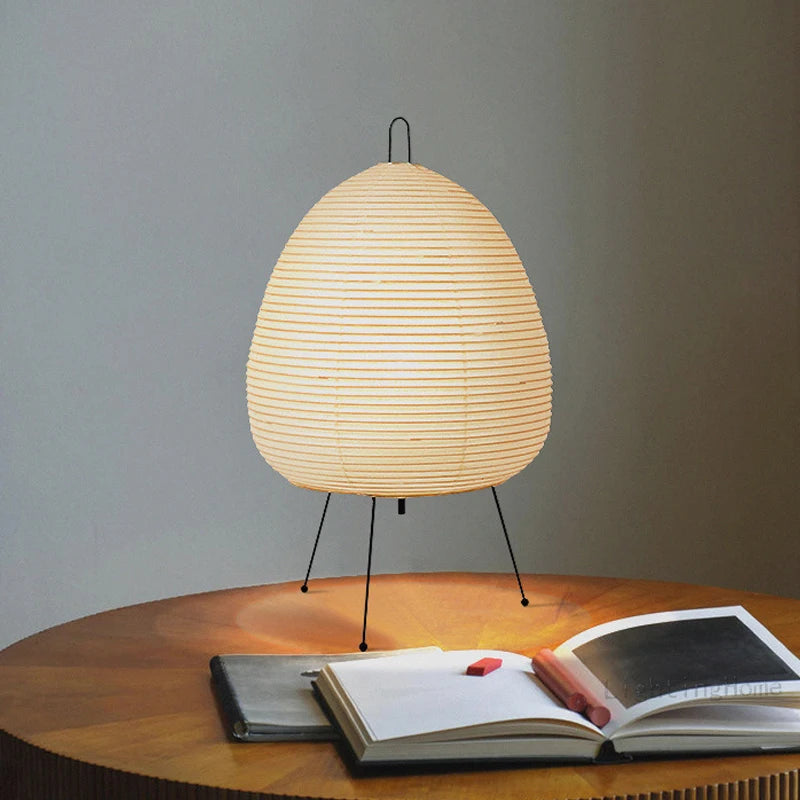 Japanese Akari Wabi-sabi Rice Paper Table Lamp