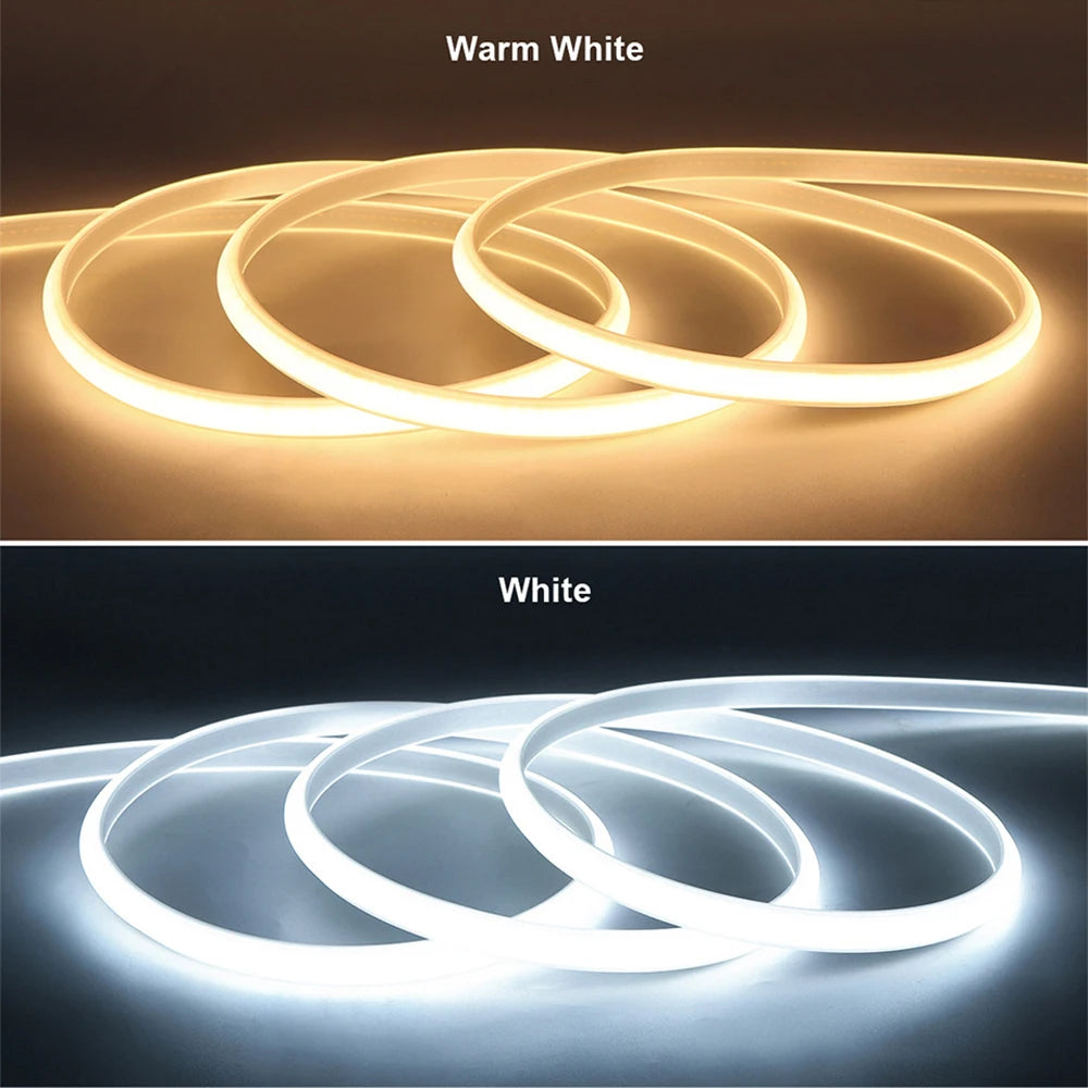 220V Waterproof COB LED Strip for Bedroom, Kitchen & Outdoor