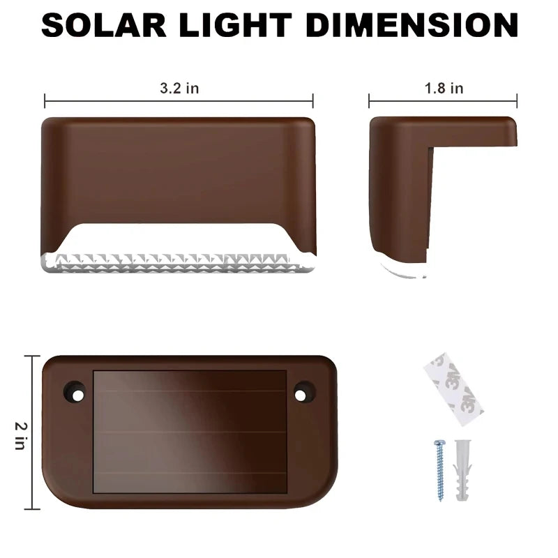 IP65 Solar Deck Lights for Outdoor Garden, Stairs & Pathway