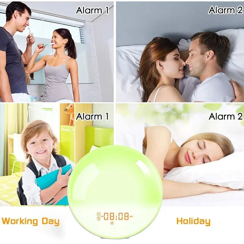 Sunrise Alarm Clock with Light Simulation & FM Radio