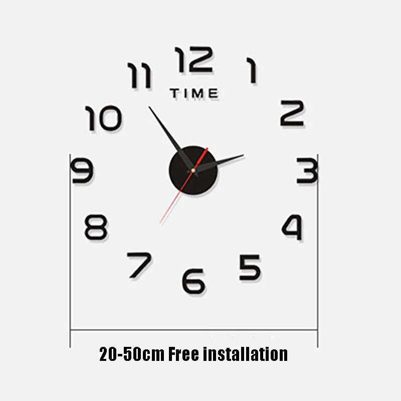 3D DIY Metal & Acrylic Wall Clock 130cm