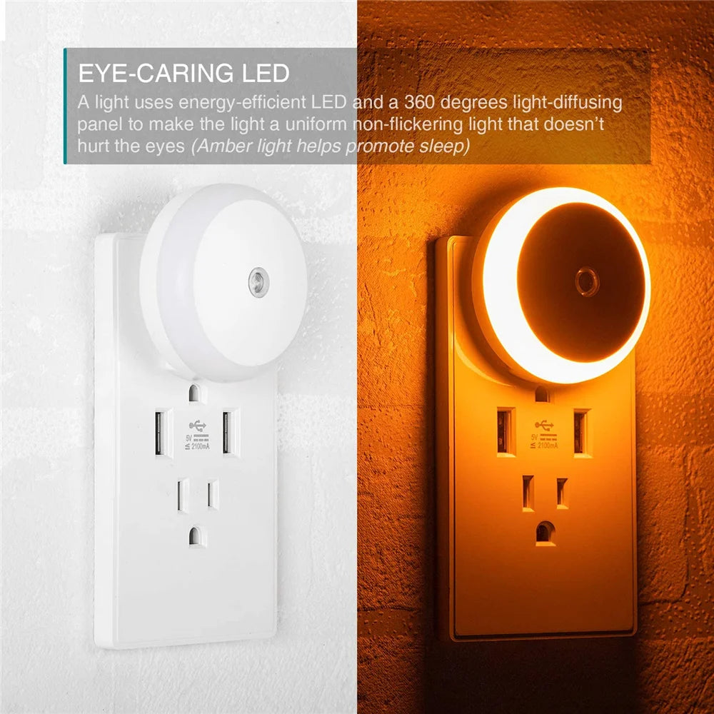 Smart LED Night Light with Sensor for Bathroom & Bedroom