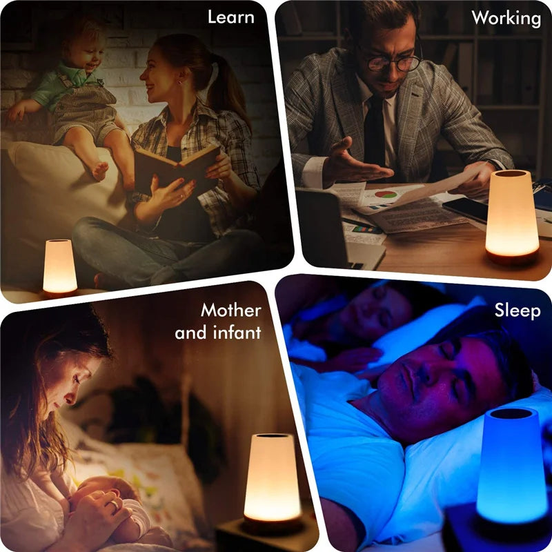 13-Color RGB Night Light with Remote, Touch & USB Rechargeable