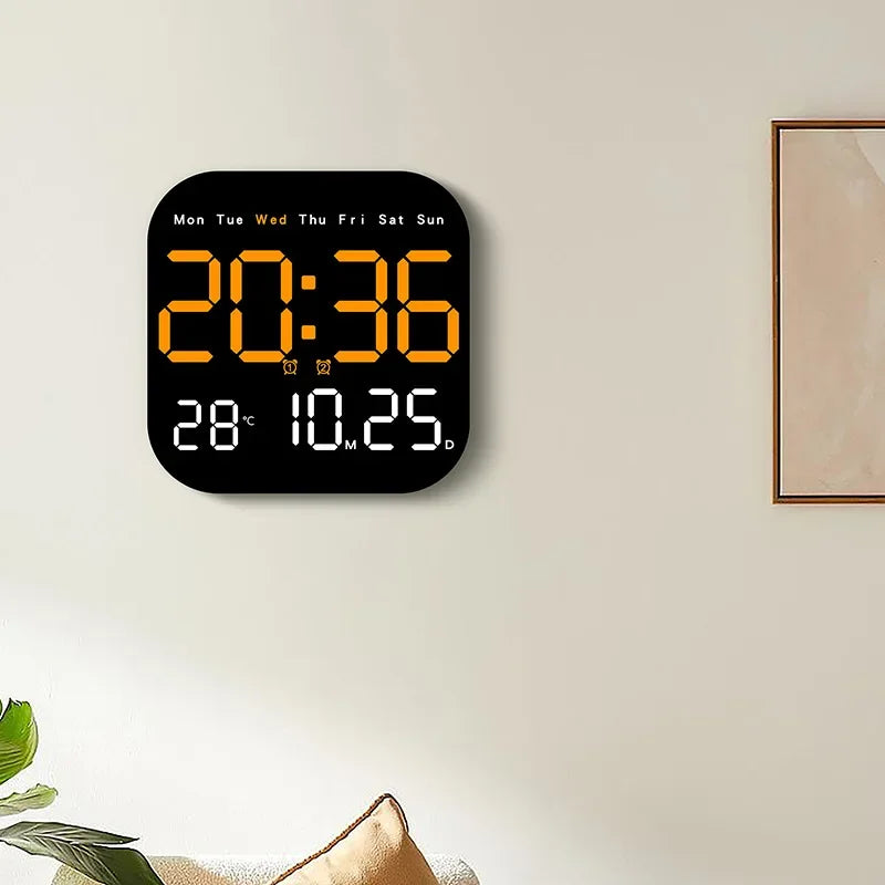 LED Digital Alarm Clock with Large Display & Remote Control